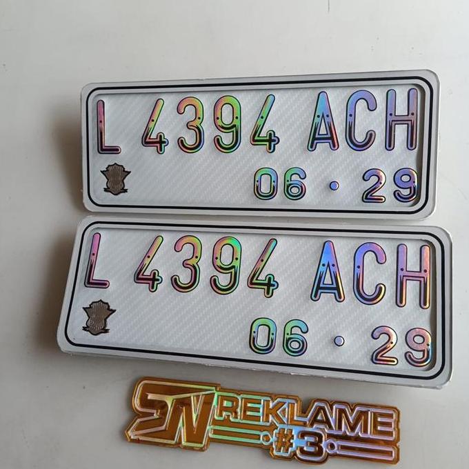 Plat Custom Mika Carbon Hologram, Plat super mewah, plat nomor murah, plat nomor keren, plat nomor c