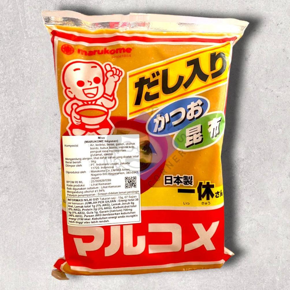 Marukome Ikkuyu-San Miso Soup Paste 1 kg / Ikkuyusan Miso Soup Paste Termurah
