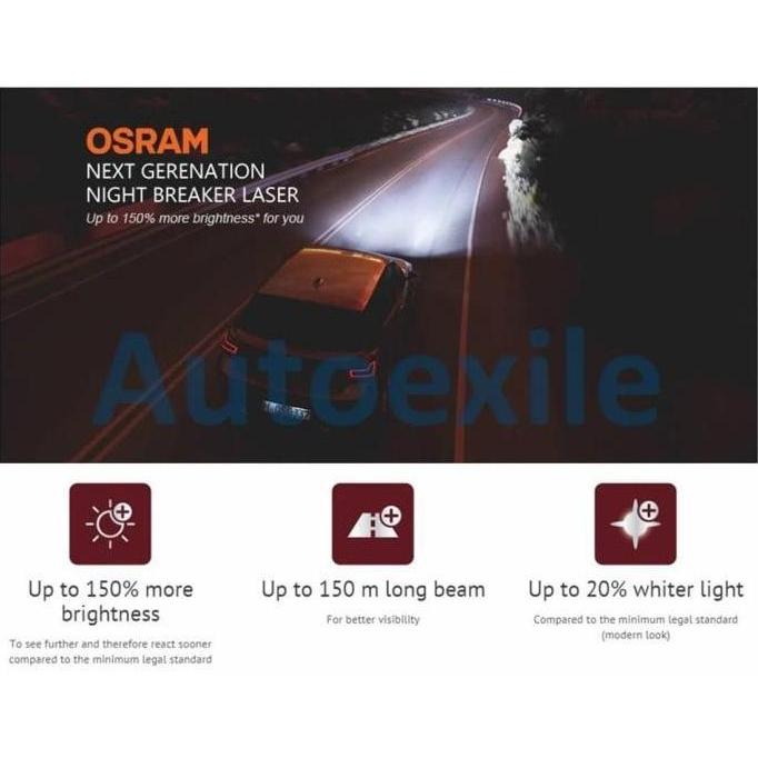 Osram NBR Laser Next Generation 1buah H4 NBL Night Breaker Lampu Mobil (TERBAIK) (TERBARU) (TERMURAH