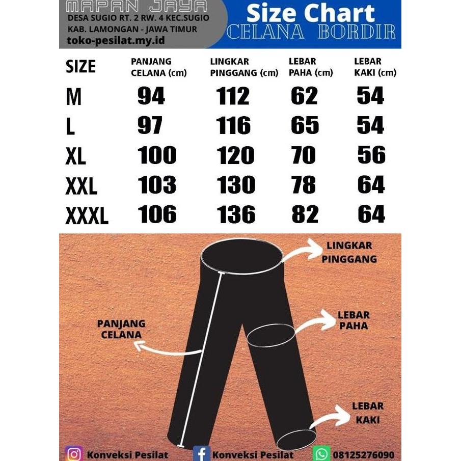 Celana Pencak Silat bordir (TERBAIK) (TERBARU) (TERMURAH)