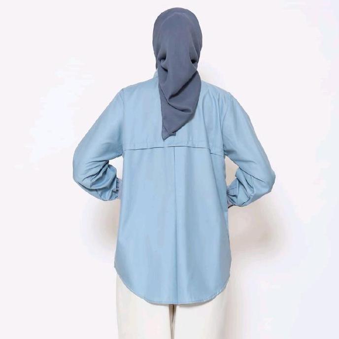 Promo Saiara Raisha Biru Pink Kemeja Batik Kombinasi