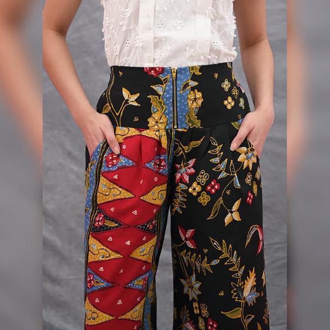 Grosir Nona Rara - Ritza Tulis Betawi P0500, Celana Batik Wanita Modern
