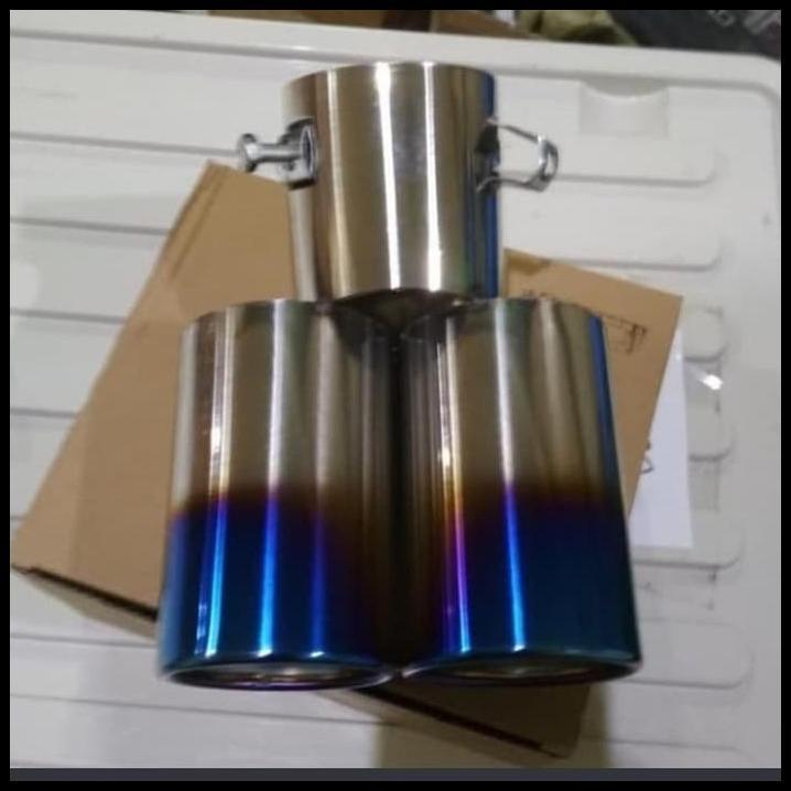 GRATIS ONGKIR MUFFLER BUNTUT KNALPOT RACING PLANGI 2 LUBANG MOBIL KARIMUN WAGON R 
