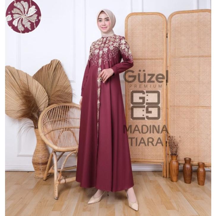 Gamis Bordir Dan Payet Model Tiara/Ada Jumbo Nya ,M,L,XL,XXL, (Original Guzel)/Gamis Pesta/Gamis Har
