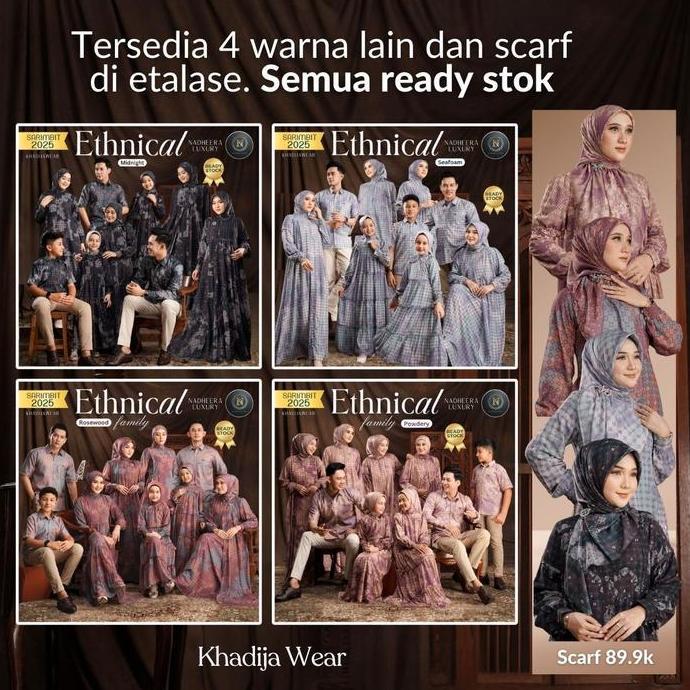 Promo Ethnical Powdery Family Nadheera Luxury Sarimbit 2025 Couple Lebaran