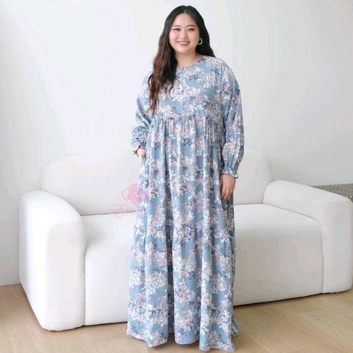 Sale Jumbo Gamis Orlin Crinkle Ld 120 130 140