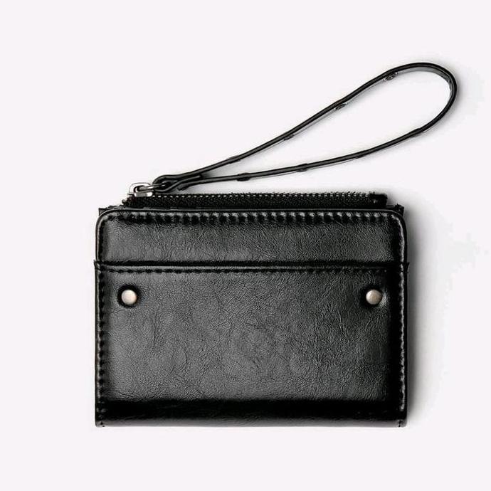 Card Holder Pull and Bear Unisex Original Dompet Hitam