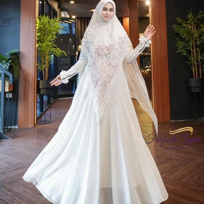 Grosir Gamis Fuji By Farfadh Syari | Gamis Syari Premium Branded | Gamis Ceruty Khimar Printing