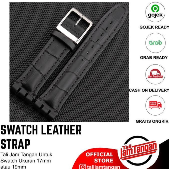 17mm Swatch Croco Leather Strap Tali Jam Swatch Kulit