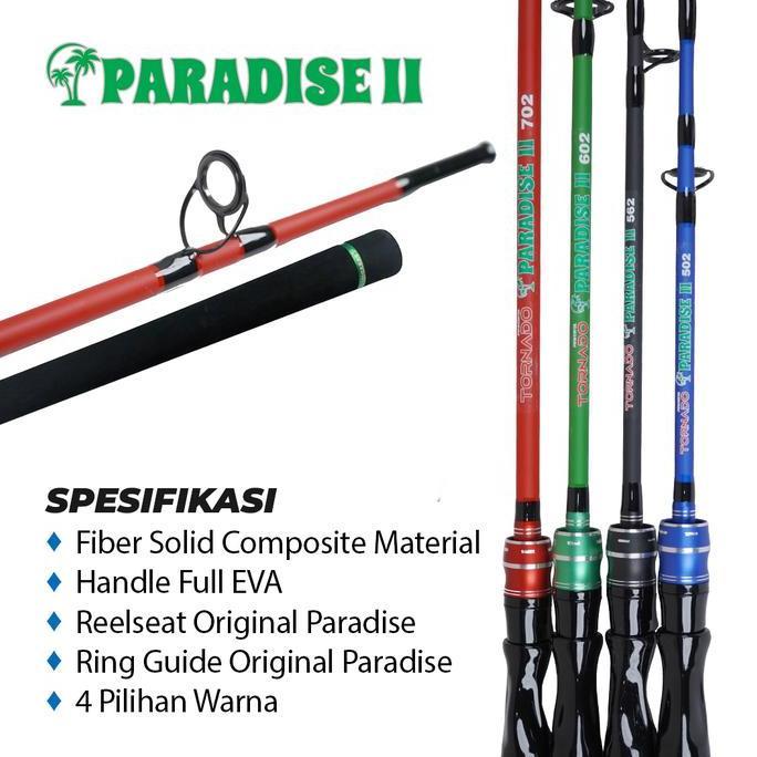 Thebest- Joran Spinning Tornado Paradise II Fiber Solid Terkuat
