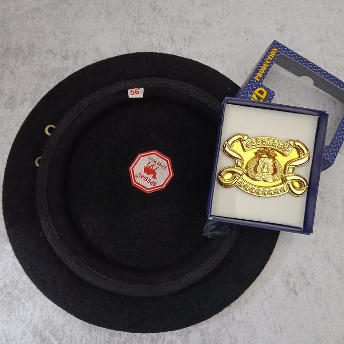 Baret Sabhara POLRI 1 SET / Baret Sabhara POLRI Merk Camel Spesial