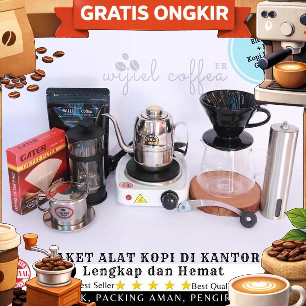 Paket Alat Kopi Manual - Alat Kopi - Grinder Kopi - Server Kopi - V60