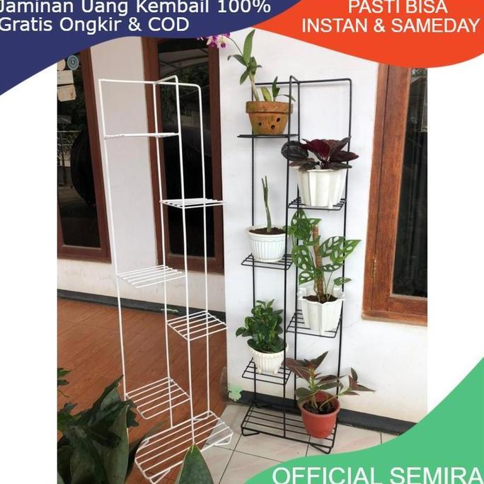 TINGGI 100 CM / Rak Bunga Tanaman Hias Minimalis Bertingkat 7 Dudukan Besi