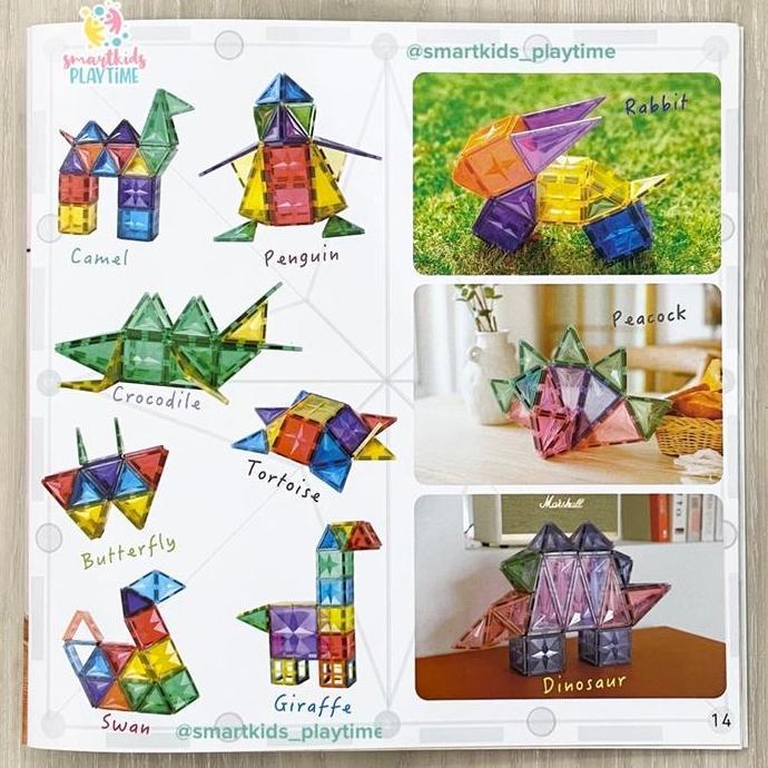 MNTL Magnetic Tiles 120 Pcs Mainan Edukasi Anak