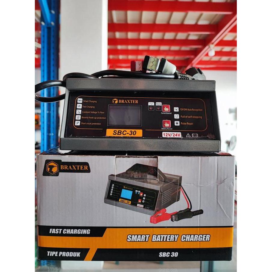 Setruman Aki / Cas Aki / Alat Setrum Aki / Charger Aki / Smart Battery Charger Braxter SBC-30