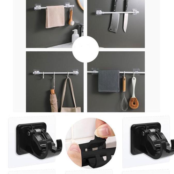 Promo Pipa Ajaib Gorden Kolong Dapur Bracket ,Pengait Tiang Gorden Fleksibel Cod