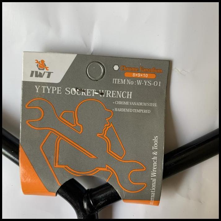 DISKON PAKET KUNCI SOCK Y PANJANG IWT 3PCS 8X9X10 10X11X13 12X14X17 