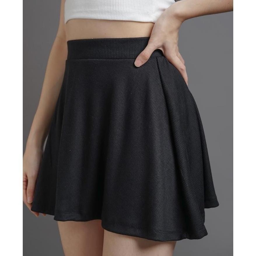 Rok Scuba Rok Mini Skirt Rok Pendek Rok Hitam Korean Style Olahraga zumba Senam
