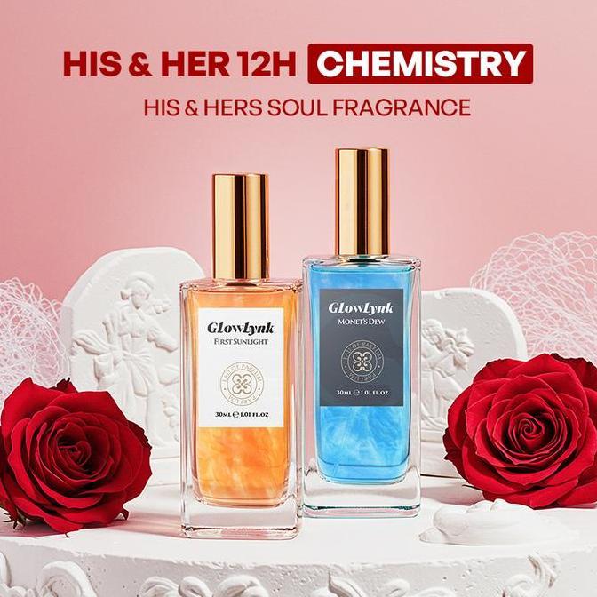 [Paket Couple] MONET'S DEW +FIRST SUNLIGHT- GlowLynk Parfum Wangi Romantis Harmoni Aroma Pasangan - 