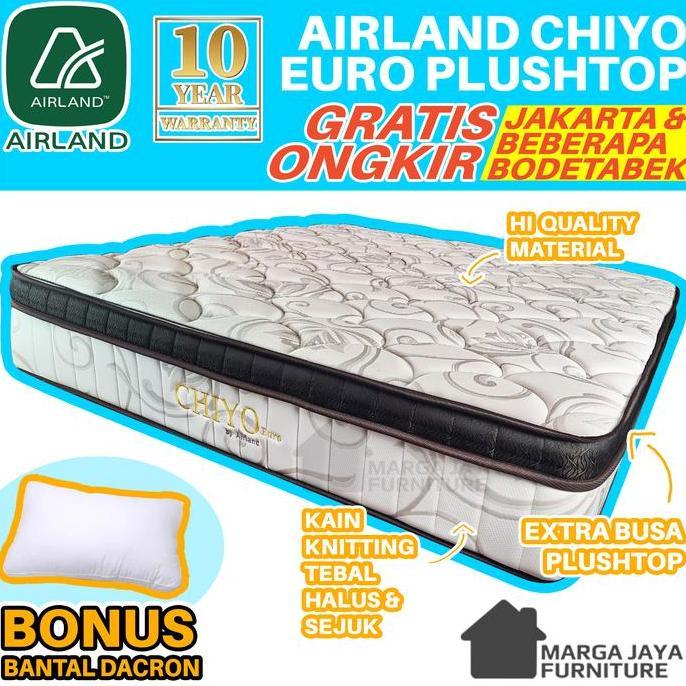 Allo- Kasur Springbed Airland Chiyo Plushtop 180 X 200 Spring Bed