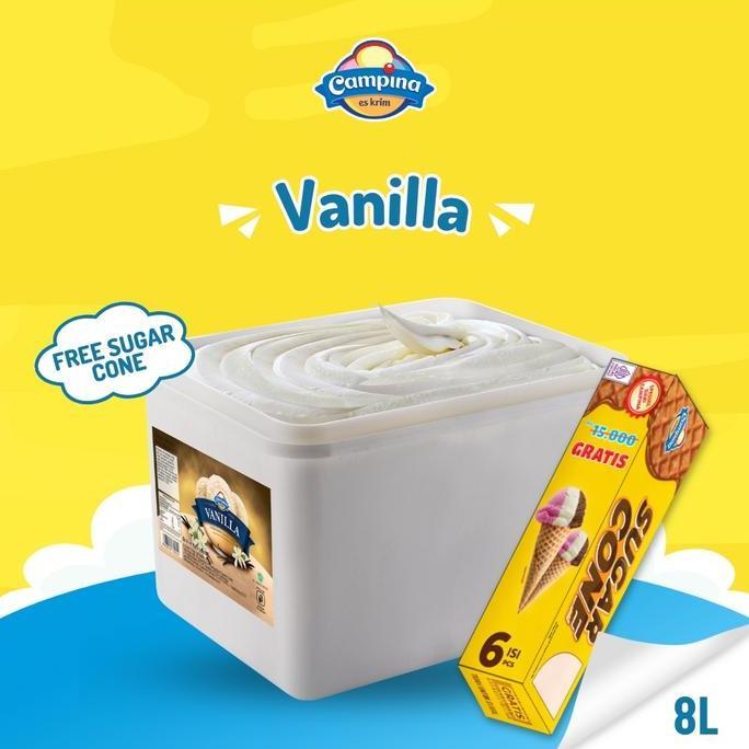Campina 8 Liter Vanilla - Es Krim