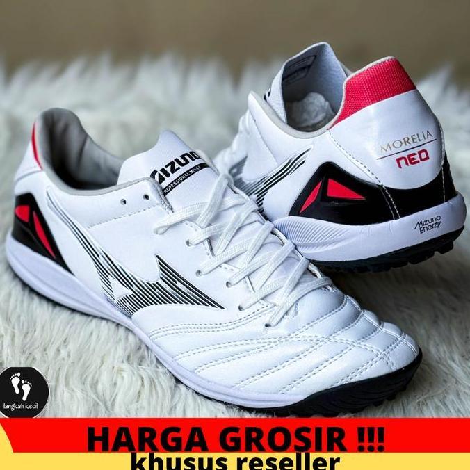 in_sellerjisa - sepatu futsal mizuno morelia neo 4 pro white black chinese red turf tf