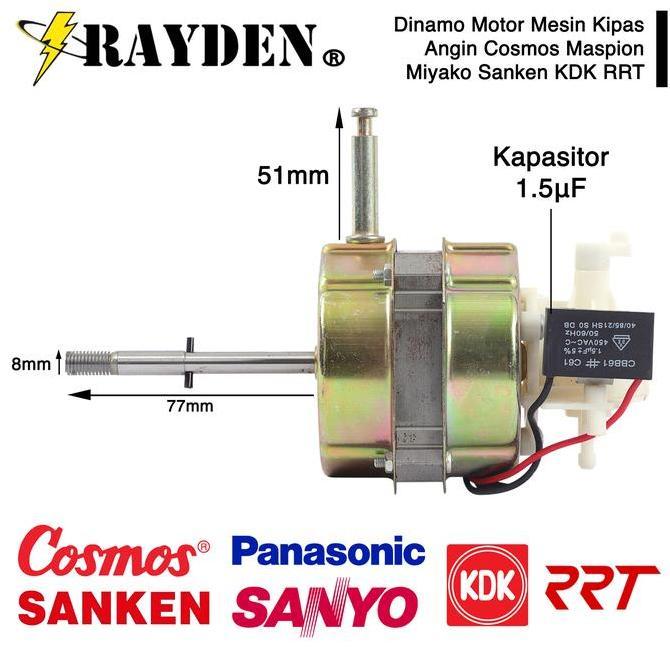 Coolwe- Dinamo Motor Mesin Kipas Angin Cosmos Maspion Miyako Sanken Kdk Rrt