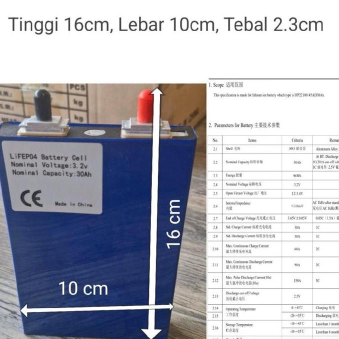 Gasskirim- Lifepo4 3.2V 30Ah 25Ah New