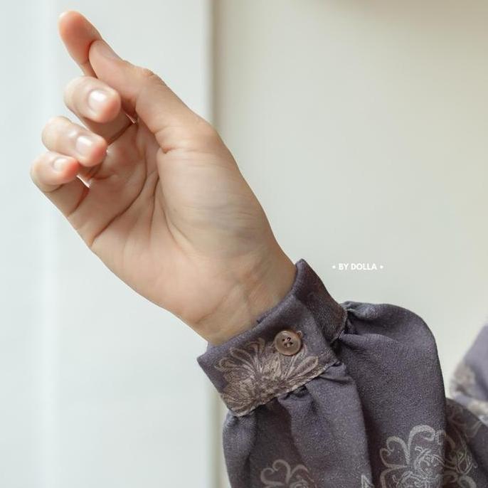 Sale By Dolla - Mazaya Blouse - Baju Kemeja Motif Muslim Wanita Nyaman Panjang