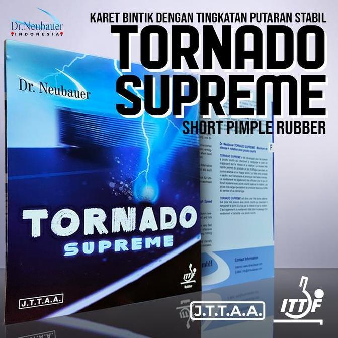 Karet Bat Tenis Meja Dr. Neubauer Tornado Supreme Bintik Pendek