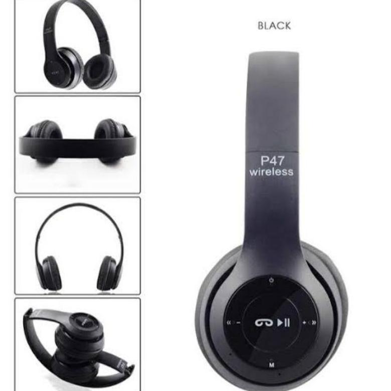 DISCOUNT HEADSET / HENDSFREE / P47 HEADPHONE WIRELESS BLUETOOTH STEREO 5.0+EDR READY MAKASSAR
