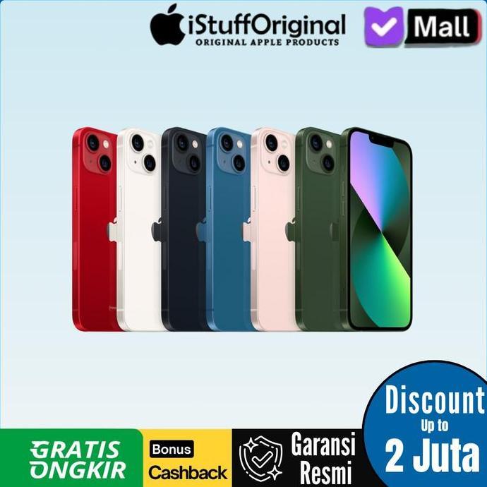 Gasskirim- Iphone 13 2021 5G Dual Sim 1Tb Midnight Starlight Pink Blue Green Resmi
