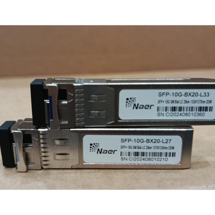 NAERFIBER SFP+ Transcelver SFP 10G BD SM 20km Compatible Mikrotik
