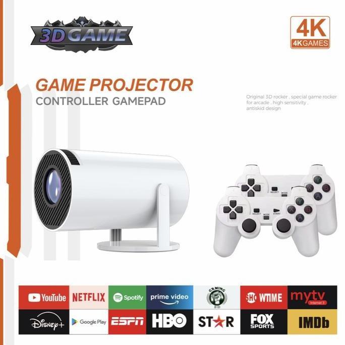 NEW Proyektor Android Tv Gamepad Proyektor Smart Projector 4K Mirror Android PLUS GAMEPAD