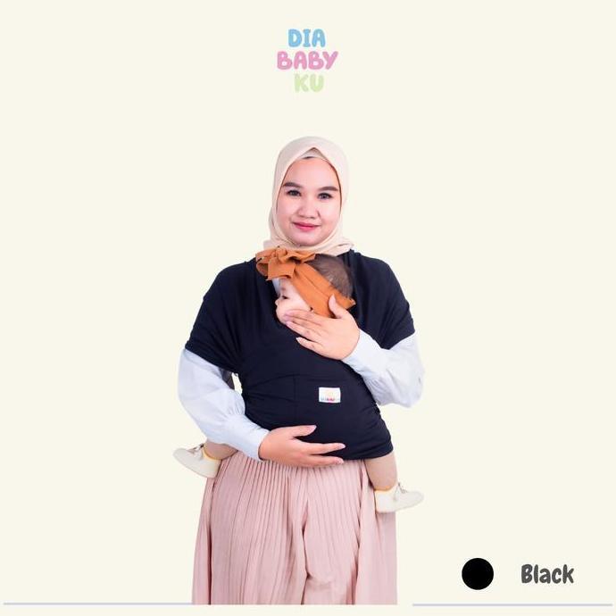 Gendongan Bayi Instan M Shape Premium DIABABYKU - Warna Black
