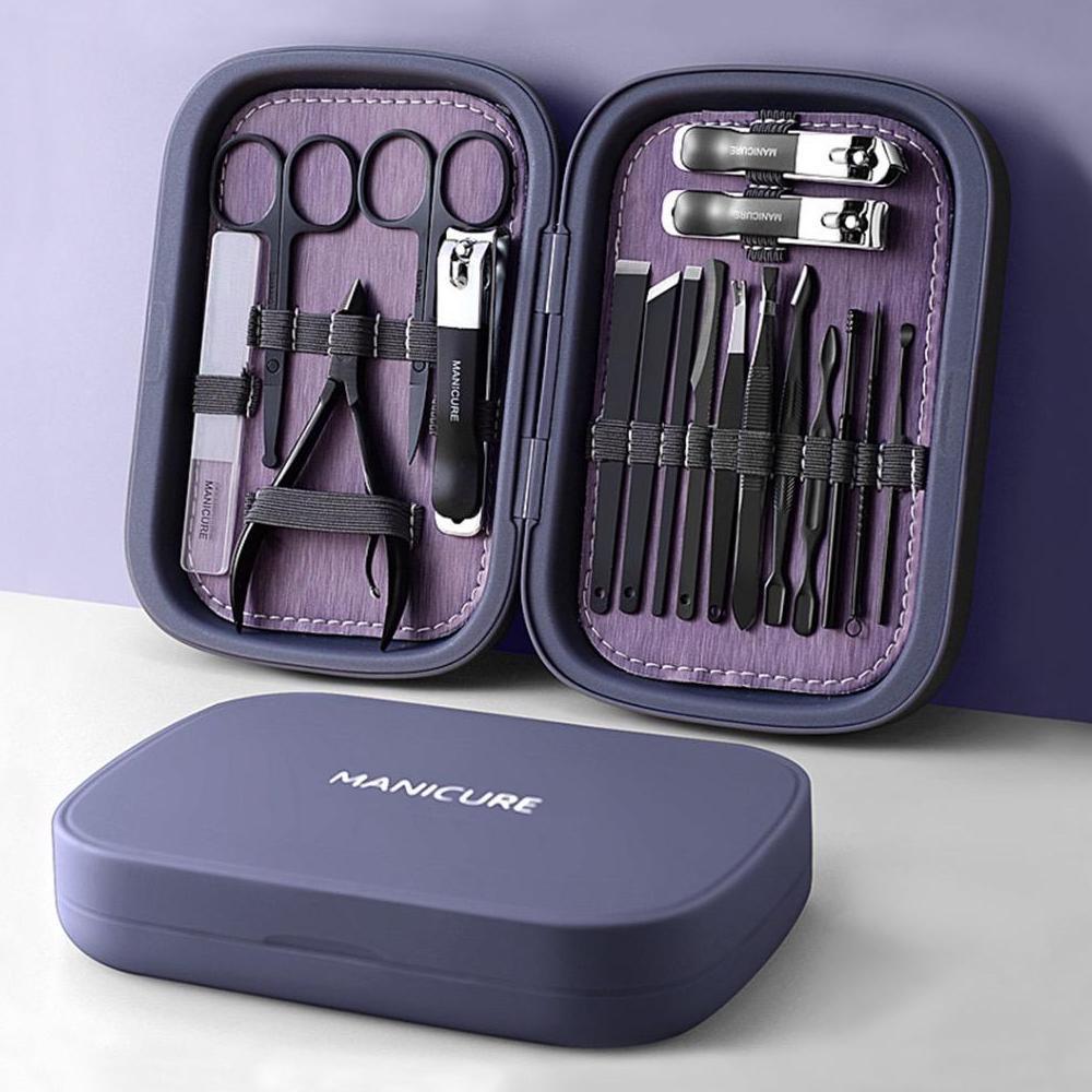 SET-18 IN 1 Manicure Padicure Alat Potong Kuku Perlengkapan Gunting Kuku 1set isi 18pcs