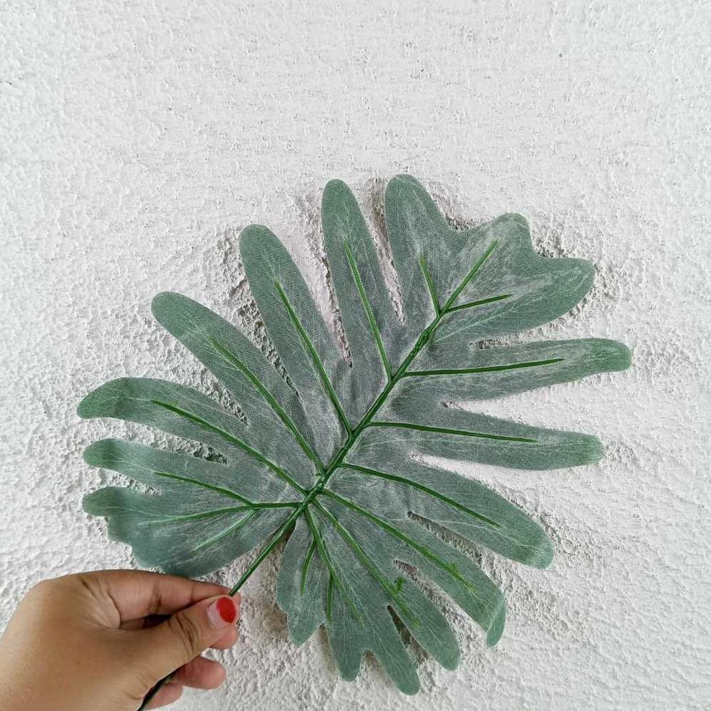 Bisa Cod Ya Kak Daun Tropical 1 Lusin / 12Pcs - Monstera Philodenron Palem Pakis Pinus Gajah - Tanam