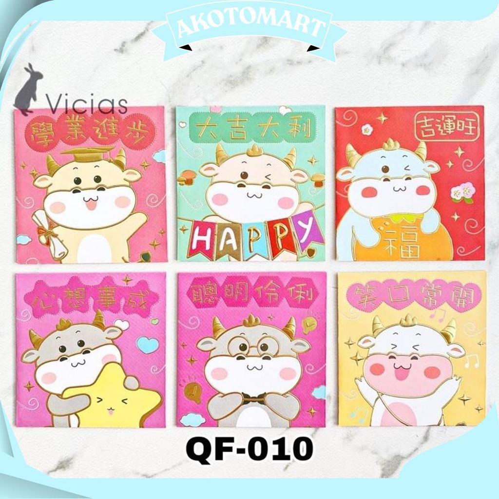 6Pcs Angpao Sapi Kerbau Lucu Imlek Sincia Tahun 2021 Hoki Angpau V Ori