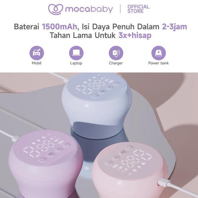 Mocababy Pompa ASI Elektrik Double Breast Pump Handsfree Pompa ASI Elektric Pumping ASI Wearable Bre