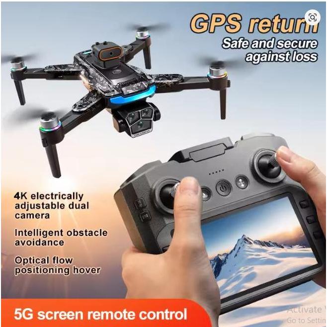 TERMURAH - A14 PRO MAX GPS Drone 5G 8K HD Aerial Photography Dual Camera Dron with Screen Remote Con