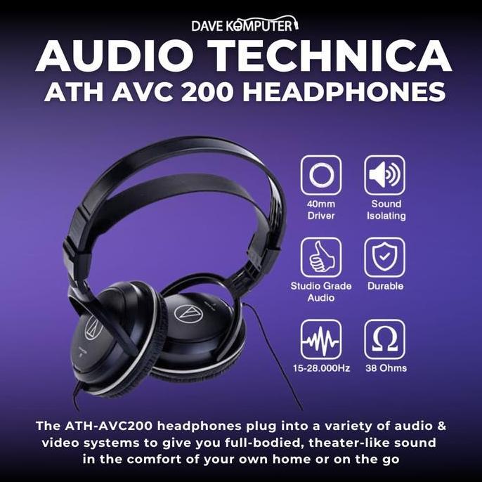 DV383 - Audio Technica ATH AVC200 / AVC-200 / AVC 200 Headphone