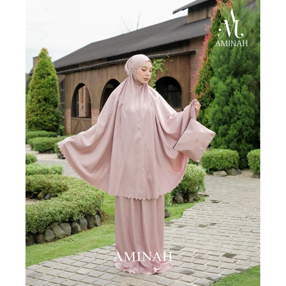 Terlaris Aminah - Mukena Dewasa Silky Traveling Daily Aminah Lasercut