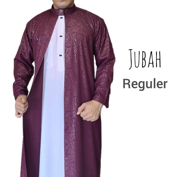 Jubah Pria Gamis Pria Jubah Muslim Jubah Gamis alfaan rompi lengan non manset jubah Alzan Kancing Pa