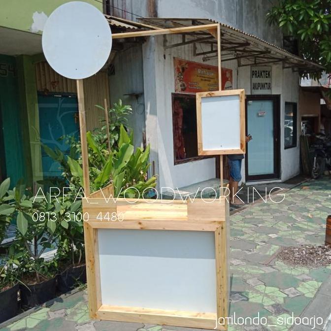 Terlaris Gerobak Booth Rombong Kayu Portable