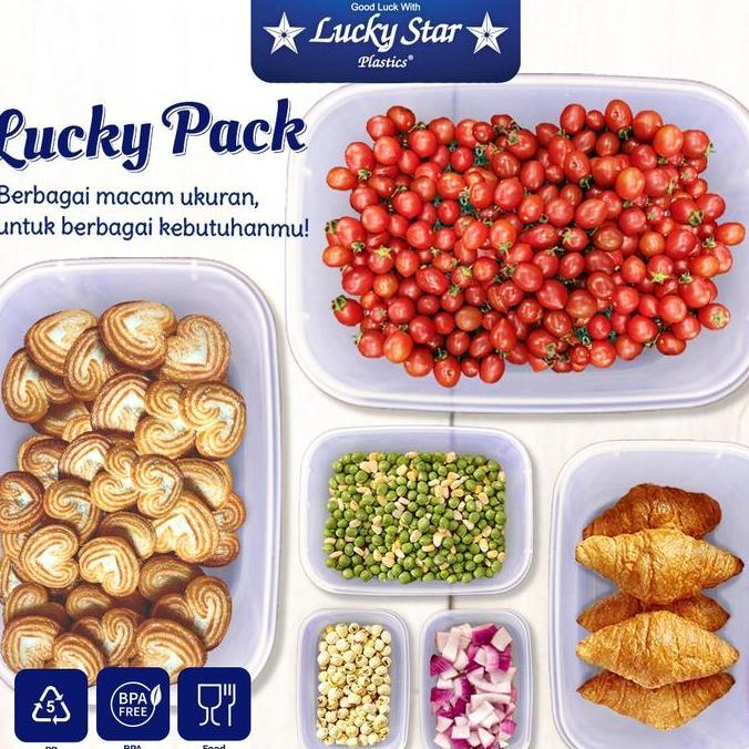 Lucky Star- Toples Plastik Lucky Pack 5200 ml / Wadah Plastik / Food Container / TOPLES SERBAGUNA Bu
