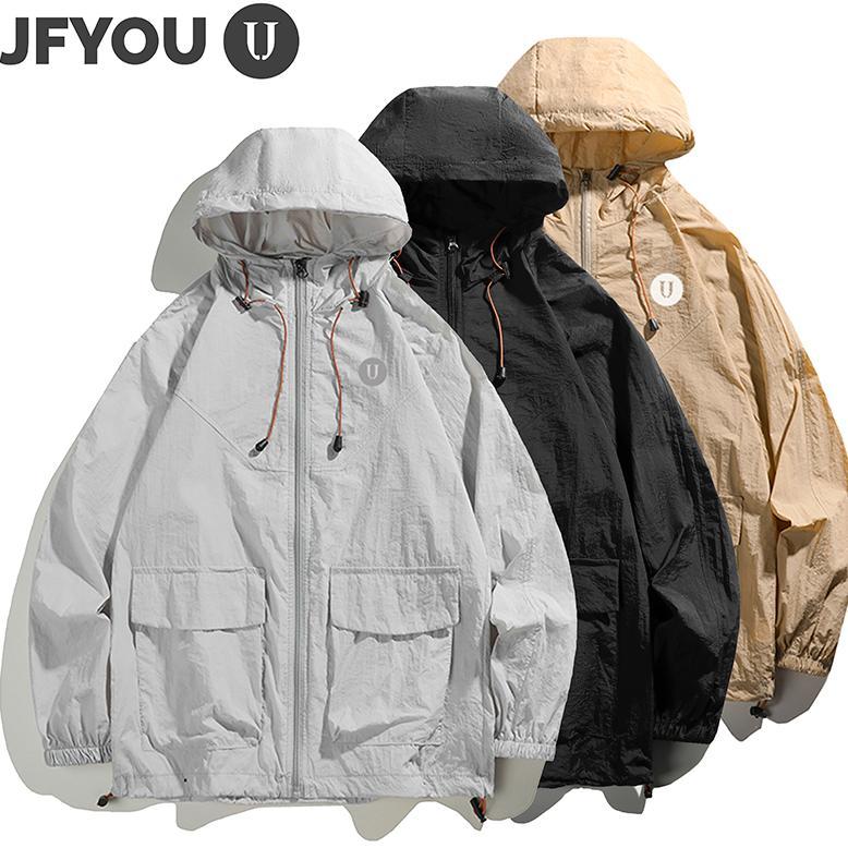 ORIGINAL JFYOU JAKET COOL SILK ANTI UV - HOODIE TIPIS NAFAS - DESAIN MINIMALIS PRIA WANITA