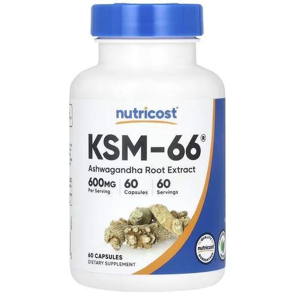 Nutricost, KSM-66, Ashwagandha Root Extract, 600 mg, 60 Capsules
