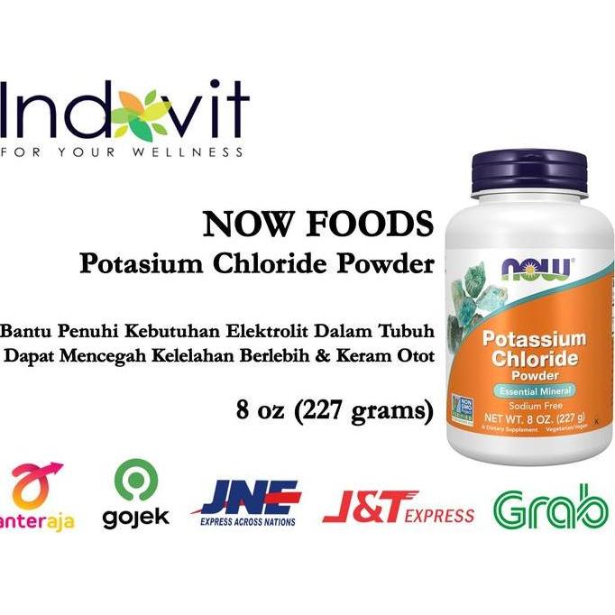 Now Food Potassium Chloride Powder 227gr Now Potasium bubuk No Sodium