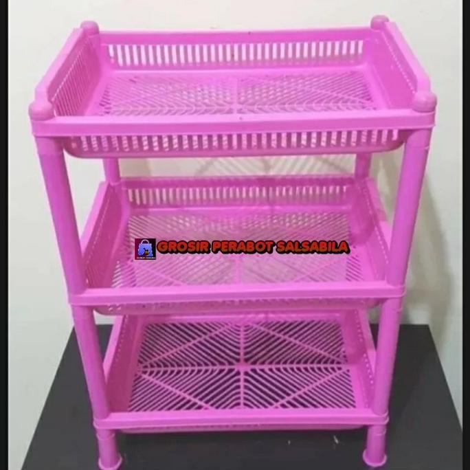 New- Rak Bumbu Dapur Plastik Serbaguna Susu 3 Jumbo Dx