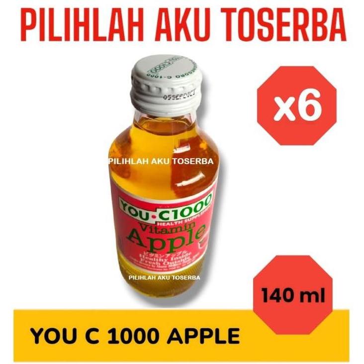 You C 1000 / YOU C1000 APPLE vitamin C 140ml - ( HARGA 6 Botol )